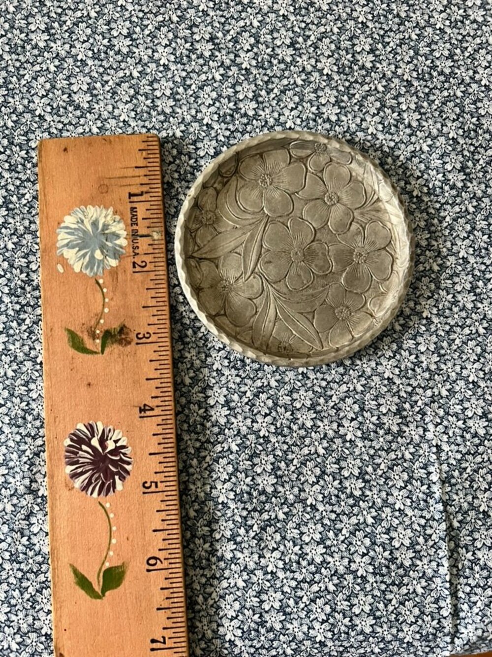 Vintage Everlast Hand Forged Aluminum Dogwood Floral Trinket Dish Ring Holder